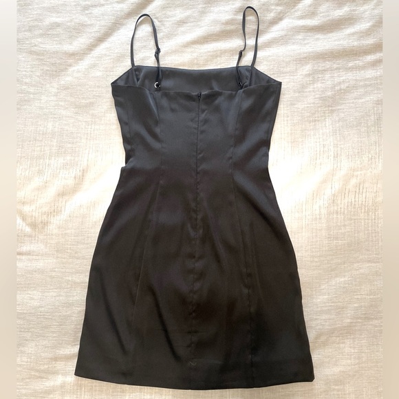 Aritzia Shimmer Satin Dress - Black - Picture 3 of 5